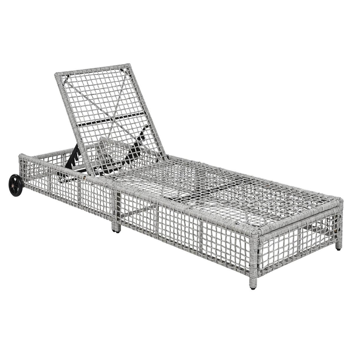 Adjustable 5-Position Backrest Outdoor Rattan Lounge Chair - Sleep Galleria