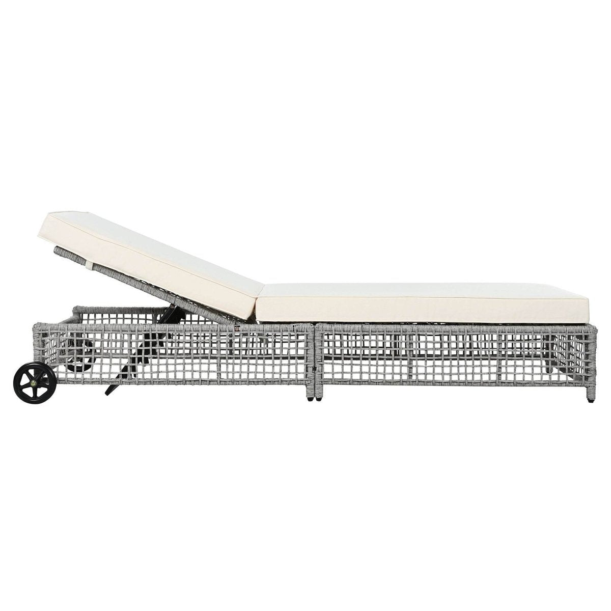 Adjustable 5-Position Backrest Outdoor Rattan Lounge Chair - Sleep Galleria