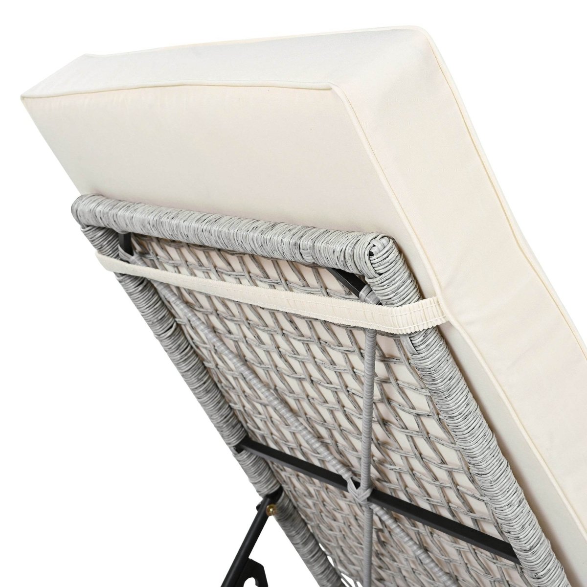 Adjustable 5-Position Backrest Outdoor Rattan Lounge Chair - Sleep Galleria