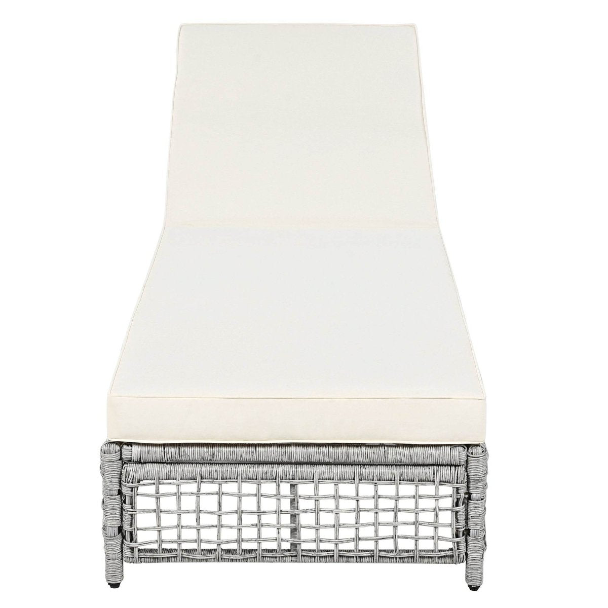 Adjustable 5-Position Backrest Outdoor Rattan Lounge Chair - Sleep Galleria