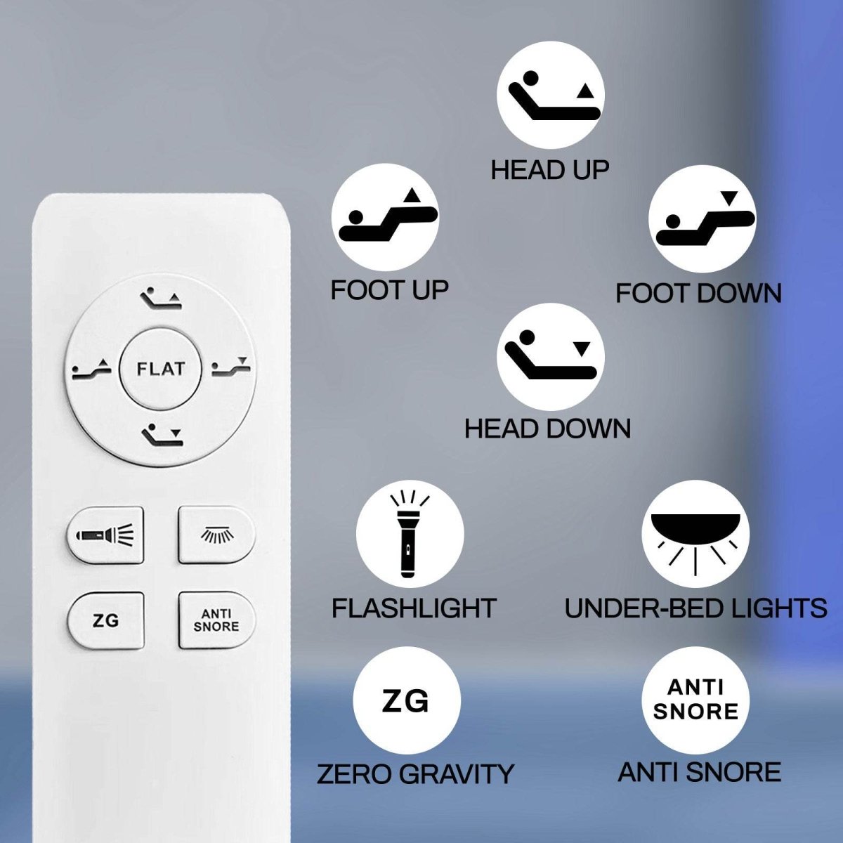 Adjustable Electric Bed Frame With Remote Control - Sleep Galleria