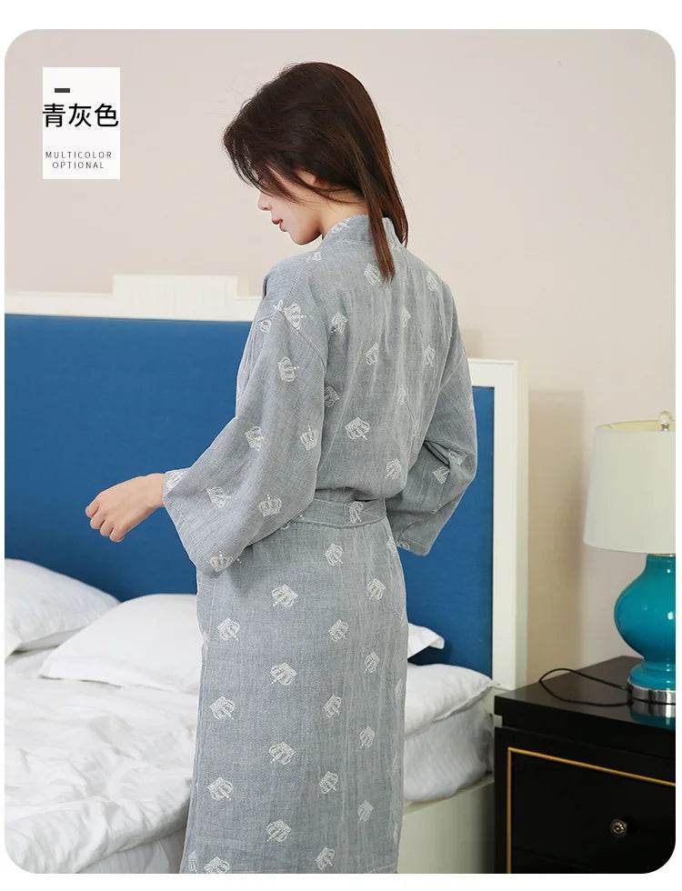 Breathable Cotton Half Sleeve Women’s Summer Robe - Sleep Galleria