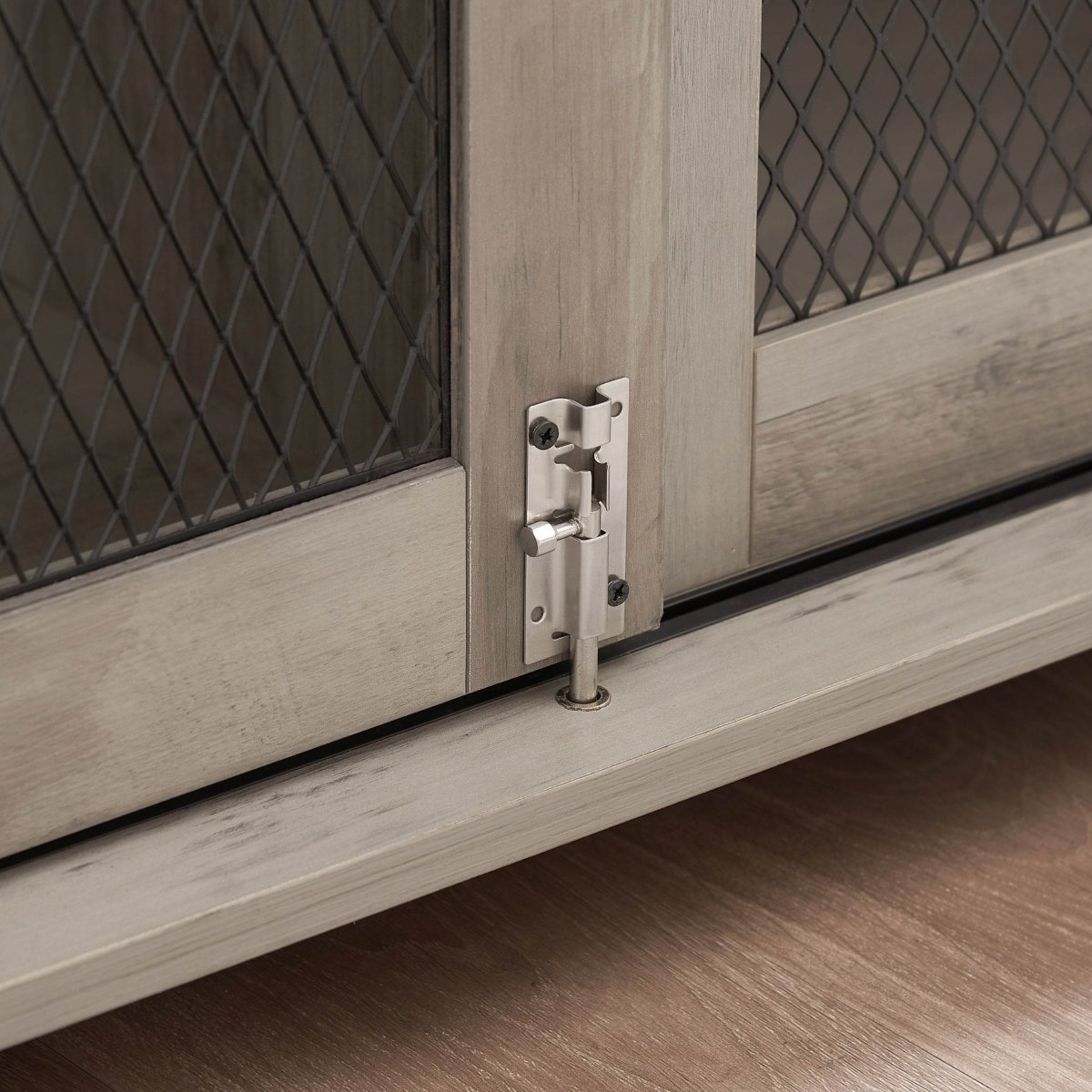 Farmhouse Wooden Dog Crate Furniture With Sliding Door - Sleep Galleria