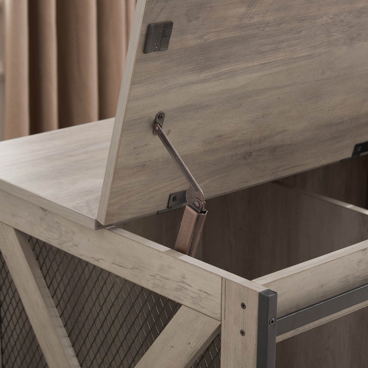 Farmhouse Wooden Dog Crate Furniture With Sliding Door - Sleep Galleria