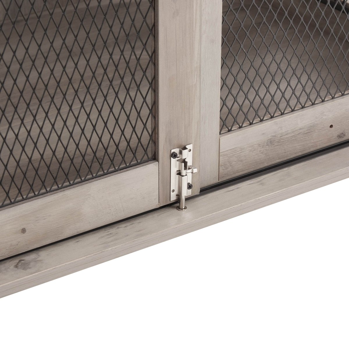 Farmhouse Wooden Dog Crate Furniture With Sliding Door - Sleep Galleria