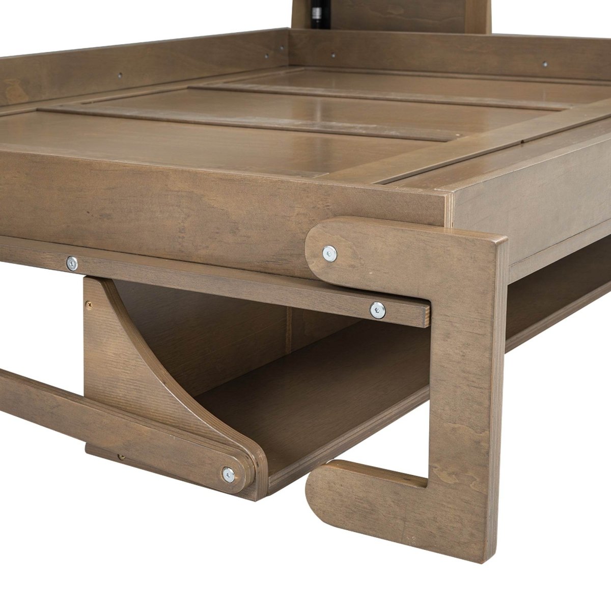 Full Size Antique Wood Murphy Bed With Storage - Sleep Galleria