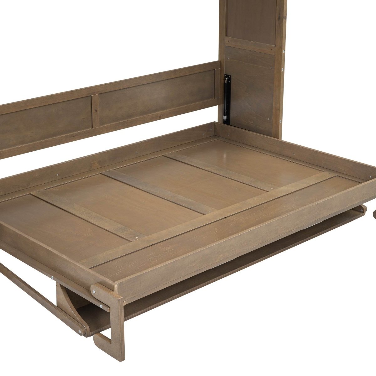 Full Size Antique Wood Murphy Bed With Storage - Sleep Galleria