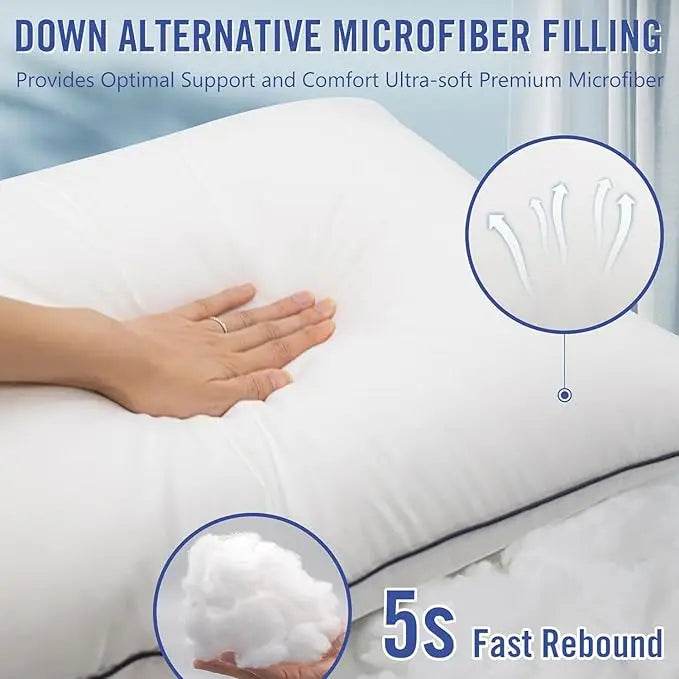 Luxury Cooling Bed Pillows with Breathable 3D Microfiber - Sleep Galleria