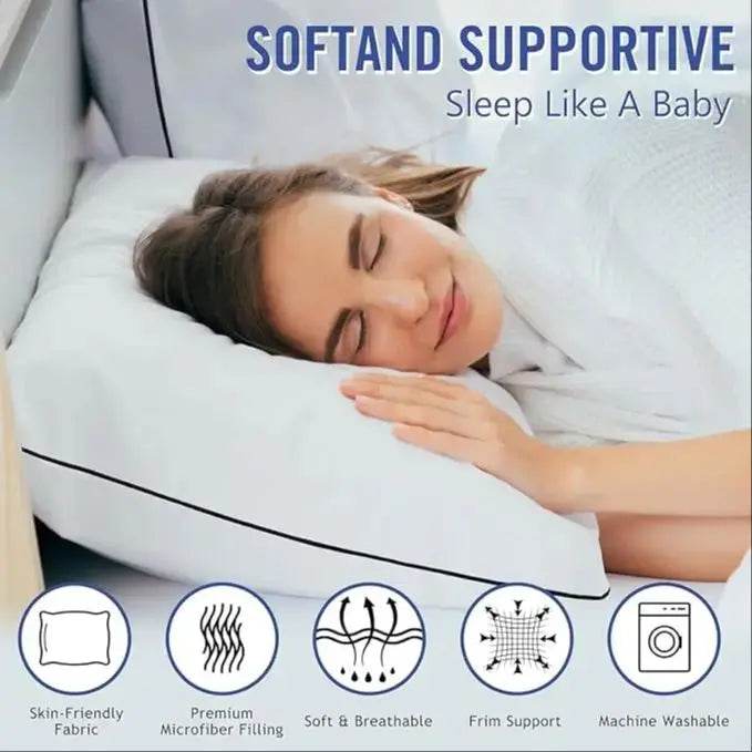 Luxury Cooling Bed Pillows with Breathable 3D Microfiber - Sleep Galleria