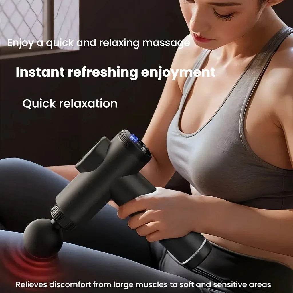 Massage Gun with LCD Touch Screen for Deep Muscle Recovery - Omega Lifestyles