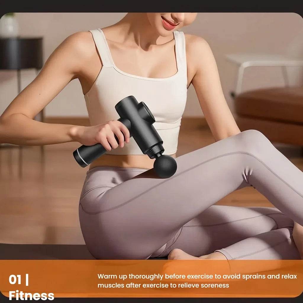 Massage Gun with LCD Touch Screen for Deep Muscle Recovery - Omega Lifestyles