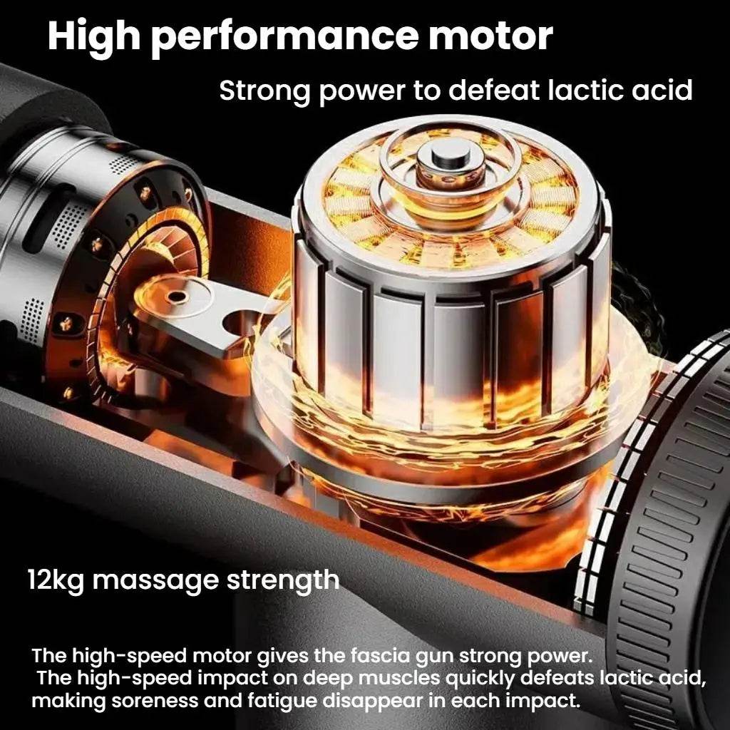 Massage Gun with LCD Touch Screen for Deep Muscle Recovery - Omega Lifestyles