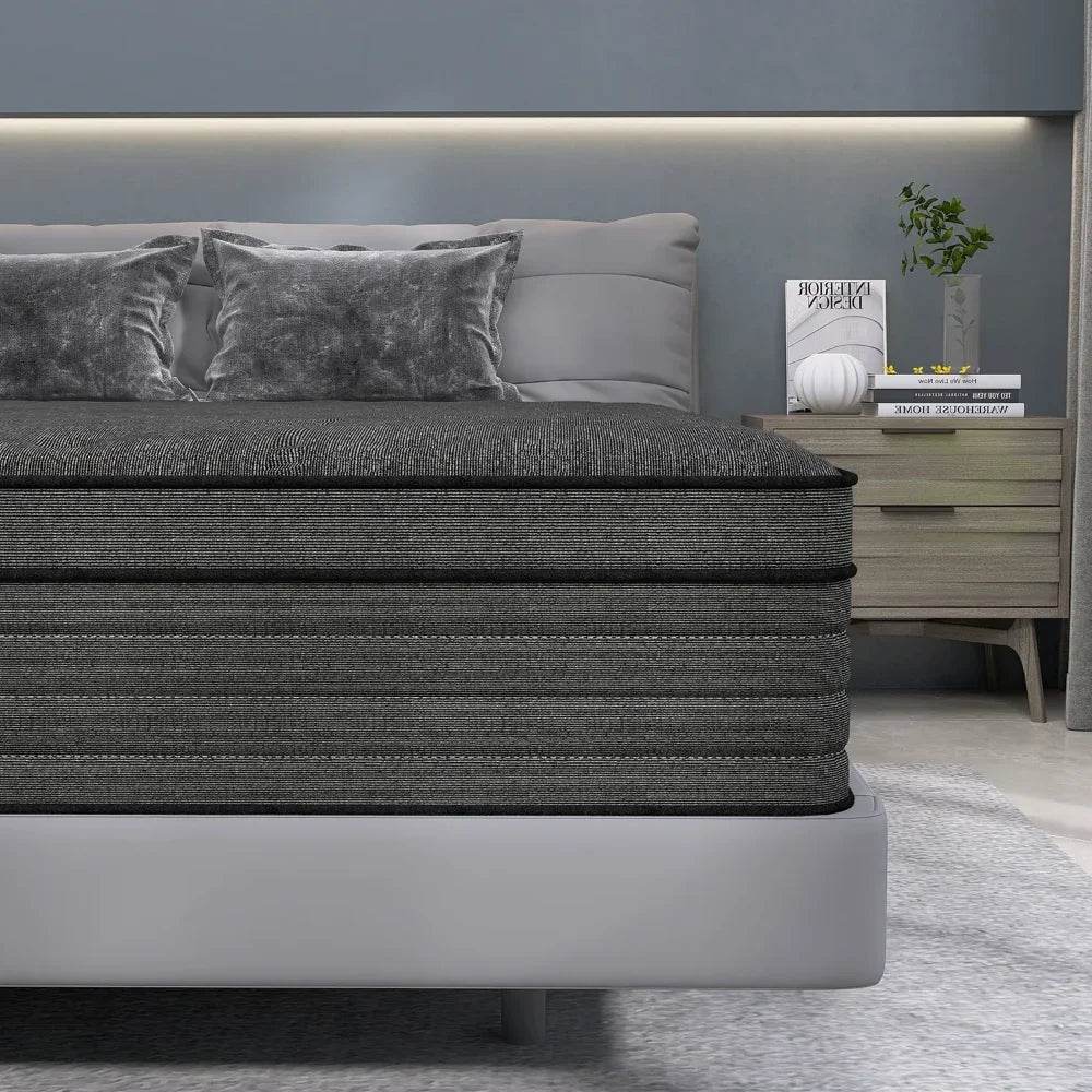 Medium Hybrid 14-Inch Gel-Infused Euro Top Mattress - Omega Lifestyles