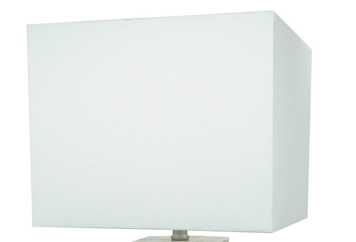 Modern Chrome Mosaic Pattern Table Lamp With Diffused Light - Omega Lifestyles