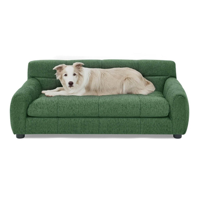 Modern Linen Upholstered Pet Sofa With Backrest - Omega Lifestyles