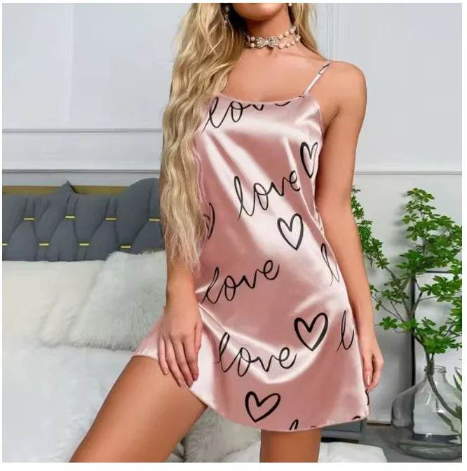 Silk Floral Print Women’s Nightdress Sleepwear - Sleep Galleria