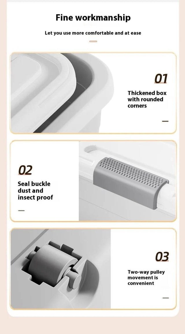 Underbed Organizer Plastic Multi-Layer Bed Under-Storage Box Extra-Large Capacity Bin With Wheels For Clothes, Quilts, Toys - Omega Lifestyles