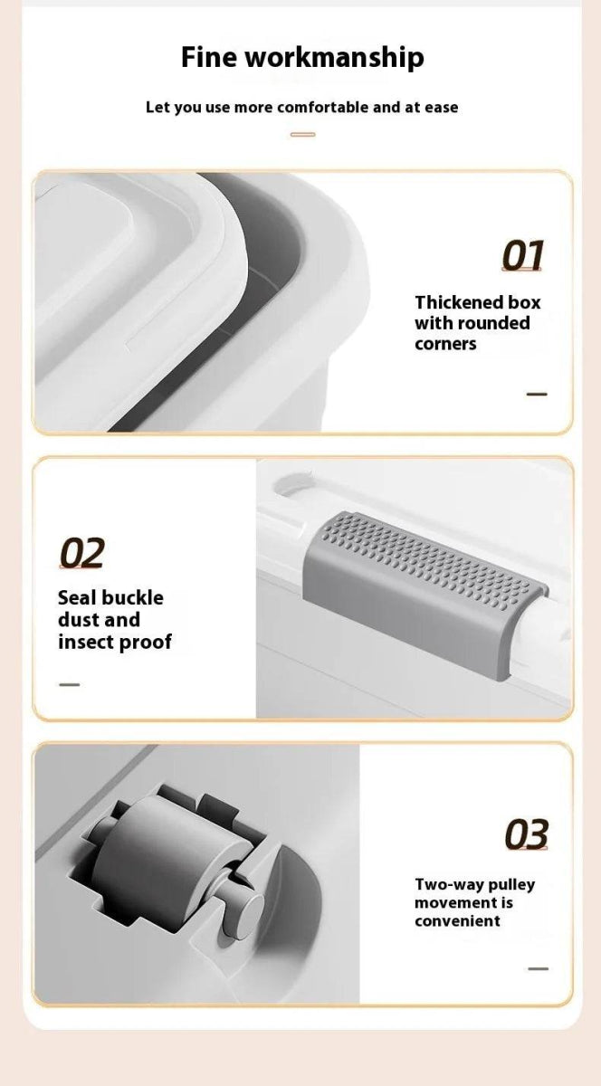 Underbed Organizer Plastic Multi-Layer Bed Under-Storage Box Extra-Large Capacity Bin With Wheels For Clothes, Quilts, Toys - Omega Lifestyles