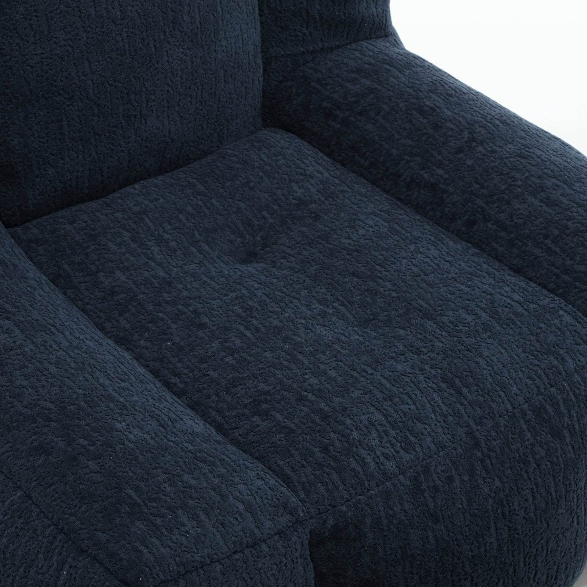 Velvet Memory Foam Indoor Bean Bag Chair With Ottoman - Sleep Galleria