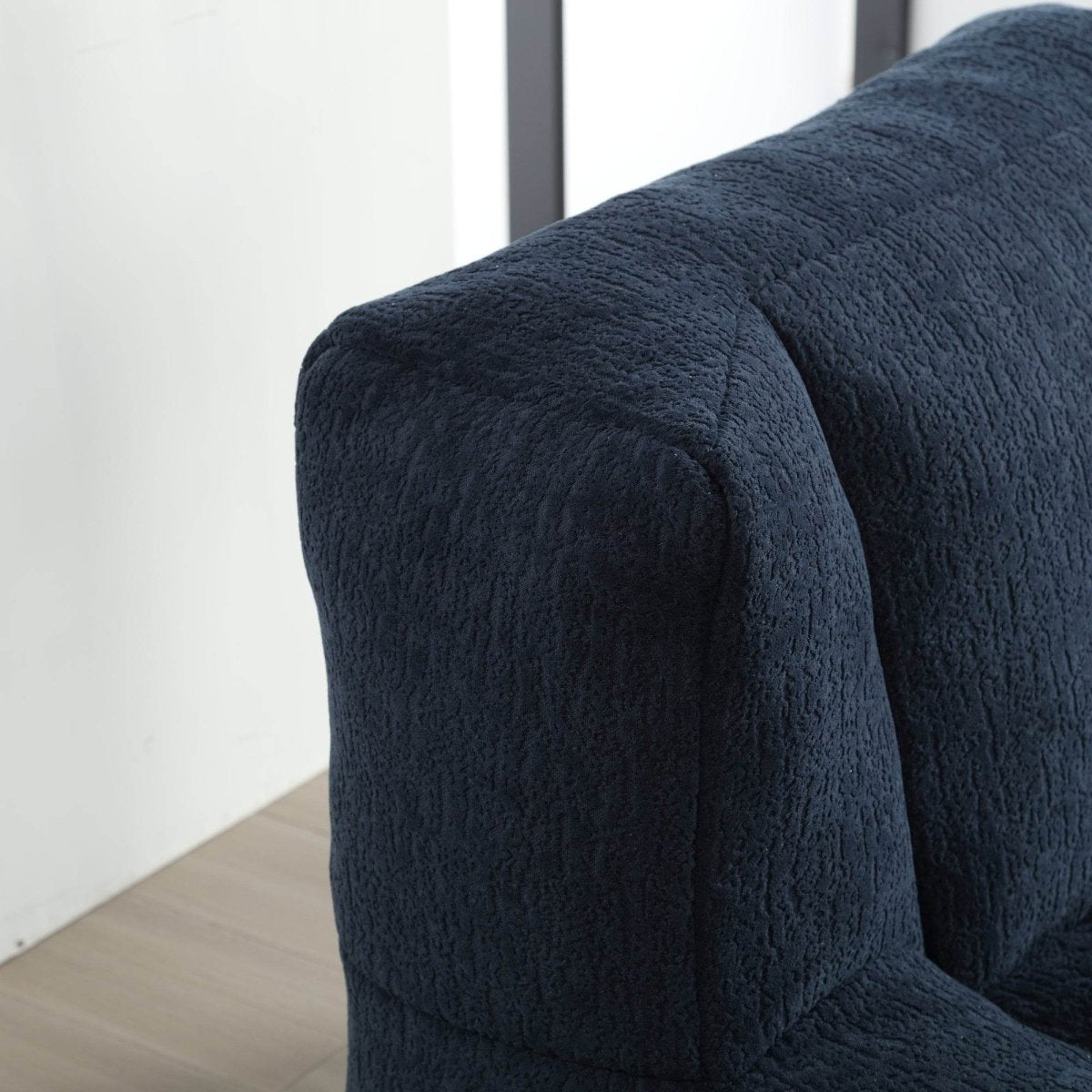 Velvet Memory Foam Indoor Bean Bag Chair With Ottoman - Sleep Galleria