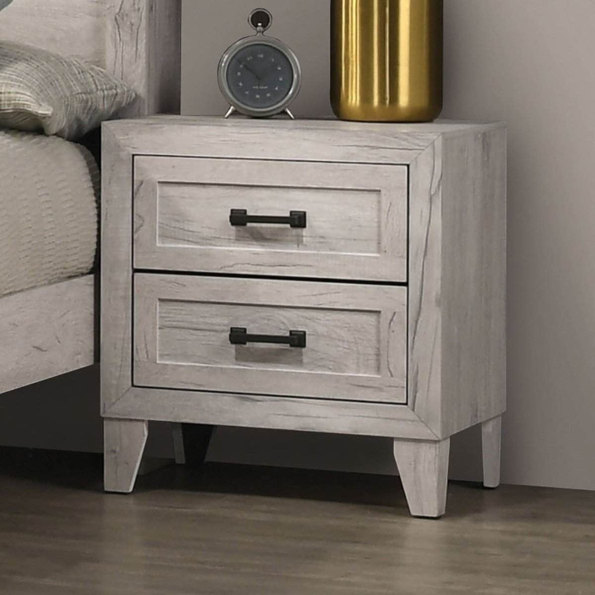 3-Piece Contemporary White Wash Bedroom Furniture Set - Sleep Galleria