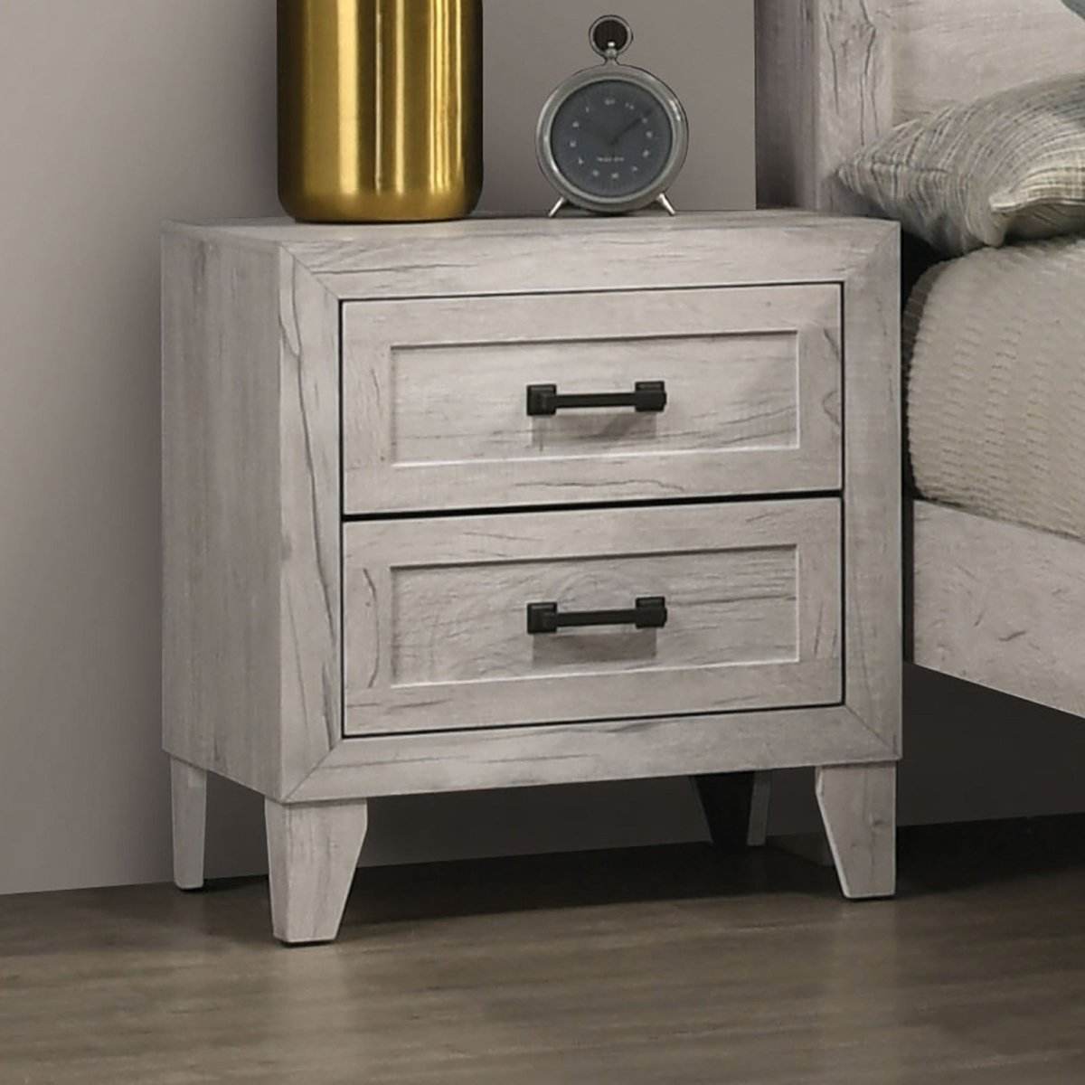 3-Piece Contemporary White Wash Bedroom Furniture Set - Sleep Galleria