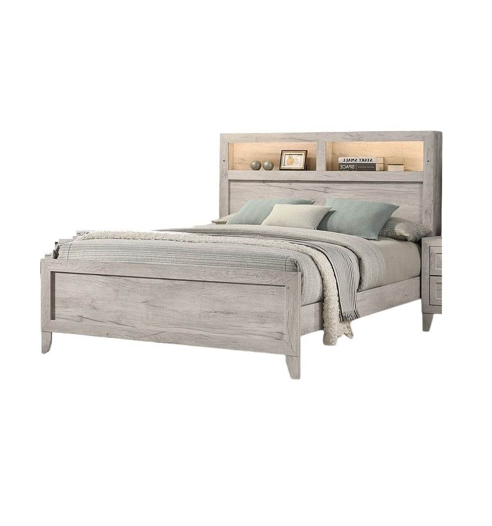 3-Piece Contemporary White Wash Bedroom Furniture Set - Sleep Galleria