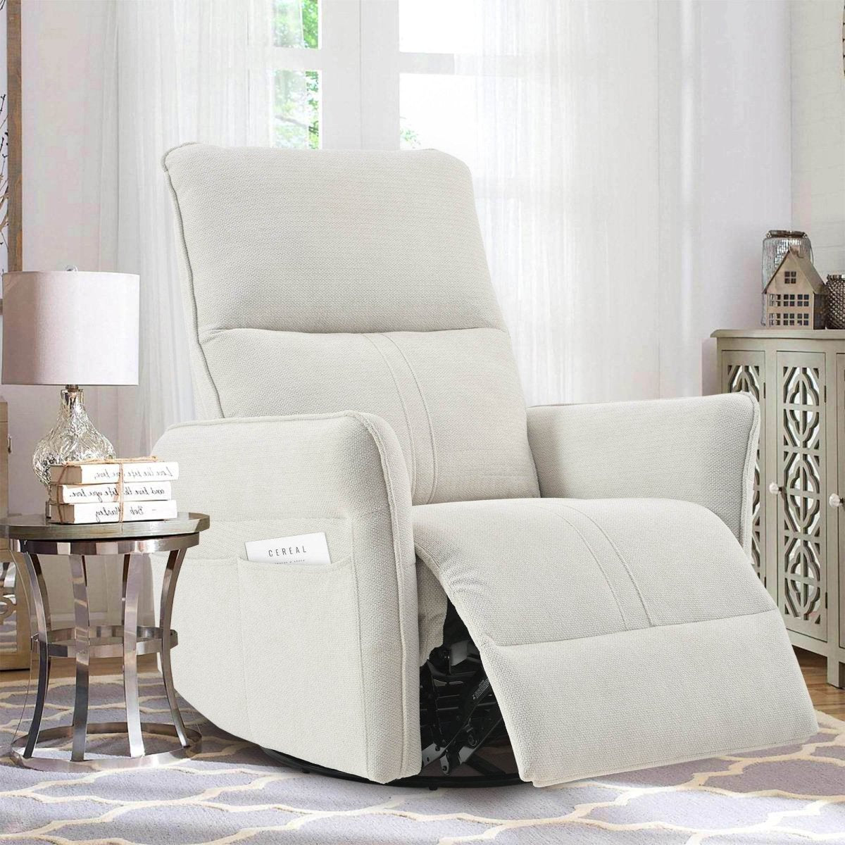 360 - Degree Swivel Rocker Recliner Chair With Footrest - Restanew - Omega Lifestyles