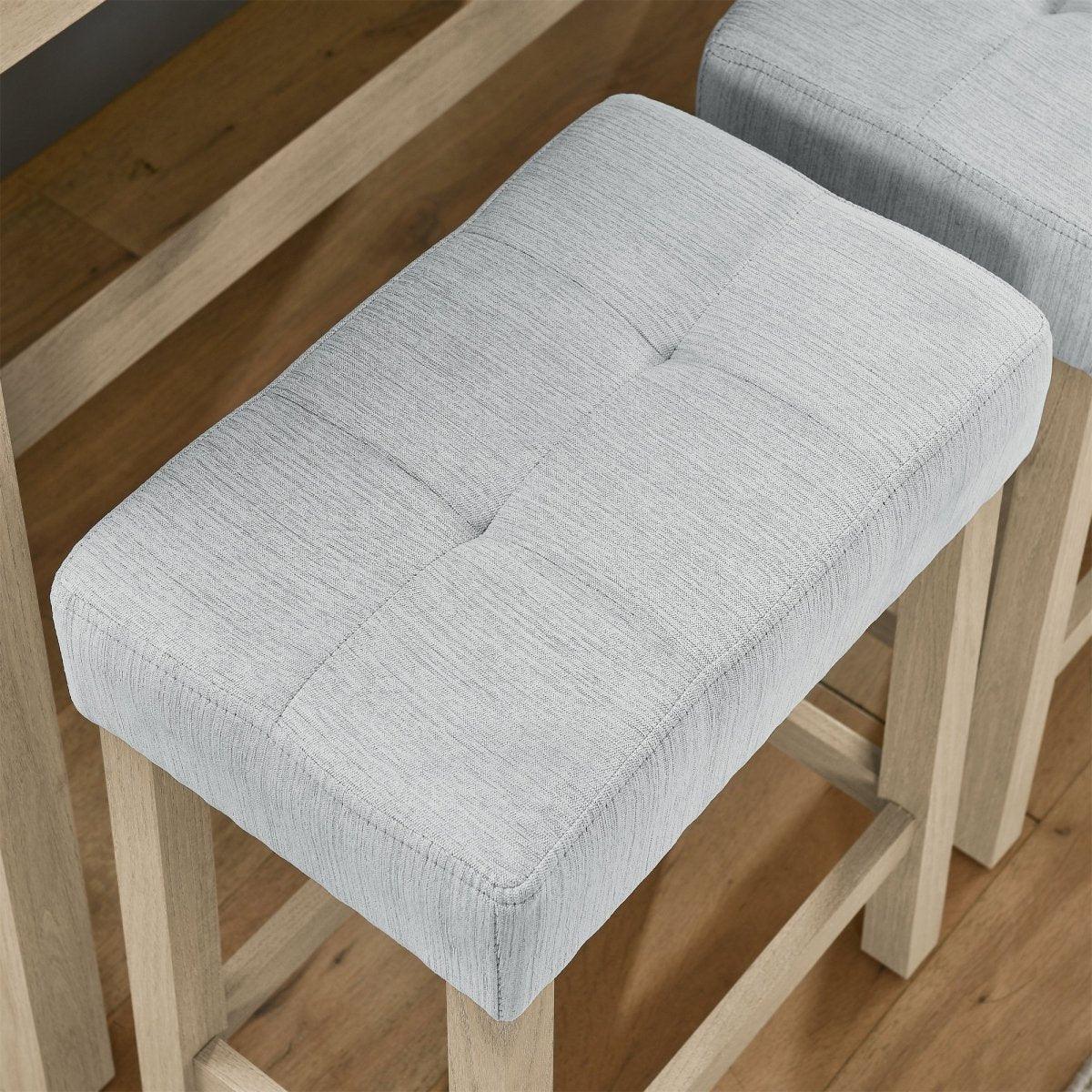 4-Piece Light Oak Solid Wood Bar Table And Stools Set - Omega Lifestyles