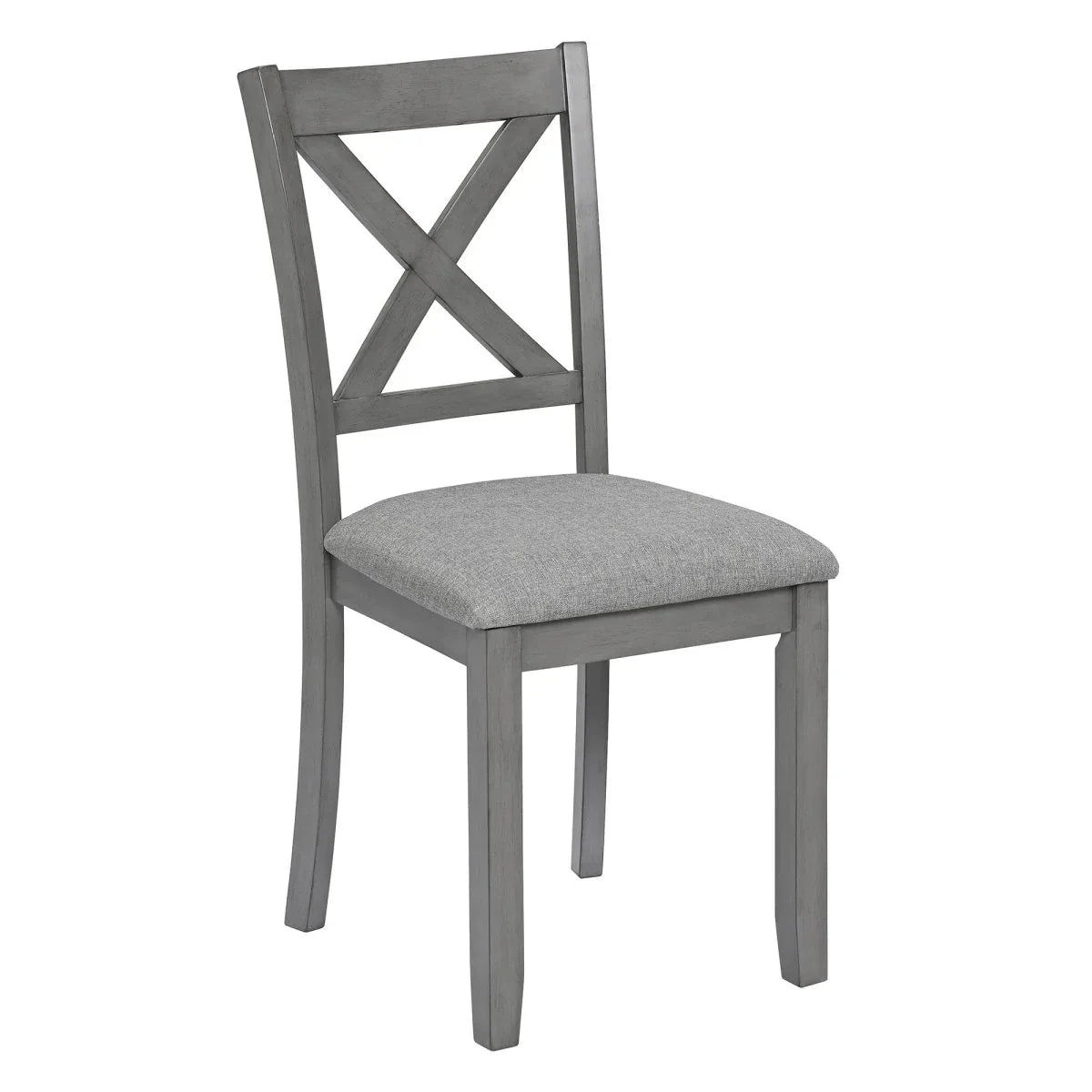 5-Piece Modern Solid Wood Grey Dining Table Set - Omega Lifestyles