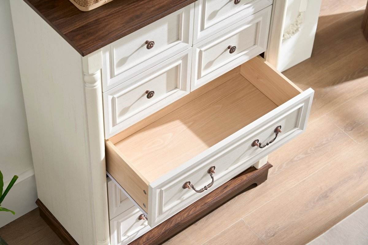 7-Drawer Rustic Walnut Storage Dresser Chest - Sleep Galleria