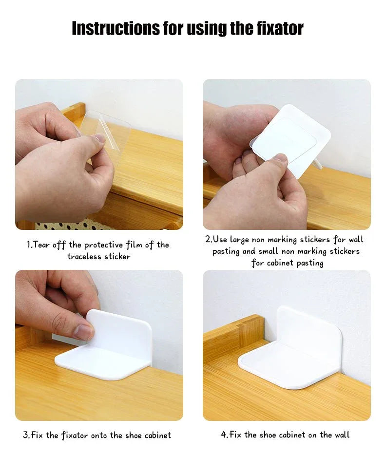 Bamboo Shoe Cabinet With 3 Rattan Flip Drawers - Omega Lifestyles