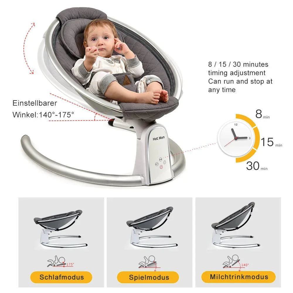 Electric Bluetooth Baby Bouncer Swing With Music Speaker - Omega Lifestyles