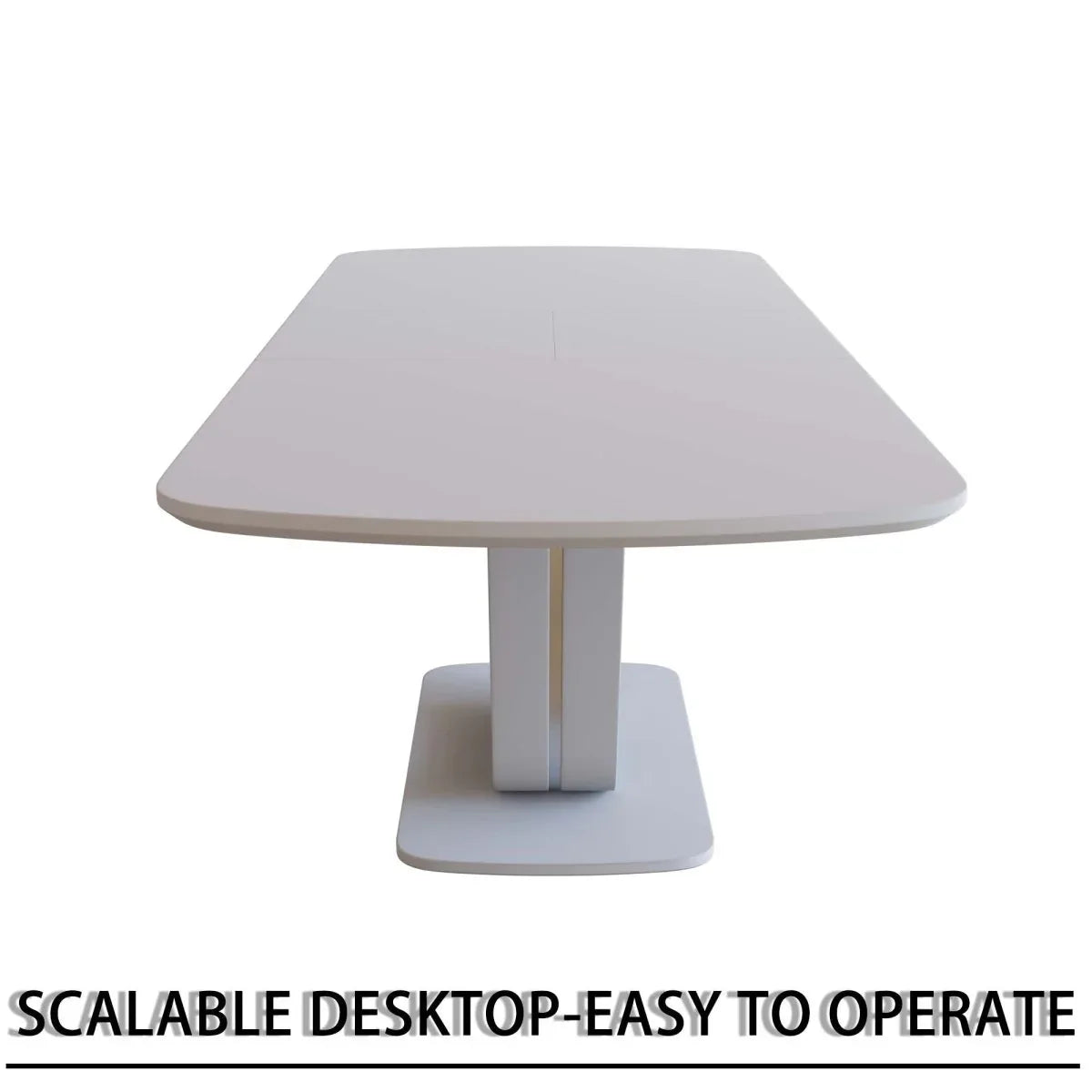 Expandable MDF Dining Table With Eight PU Fabric Chairs Set - Omega Lifestyles