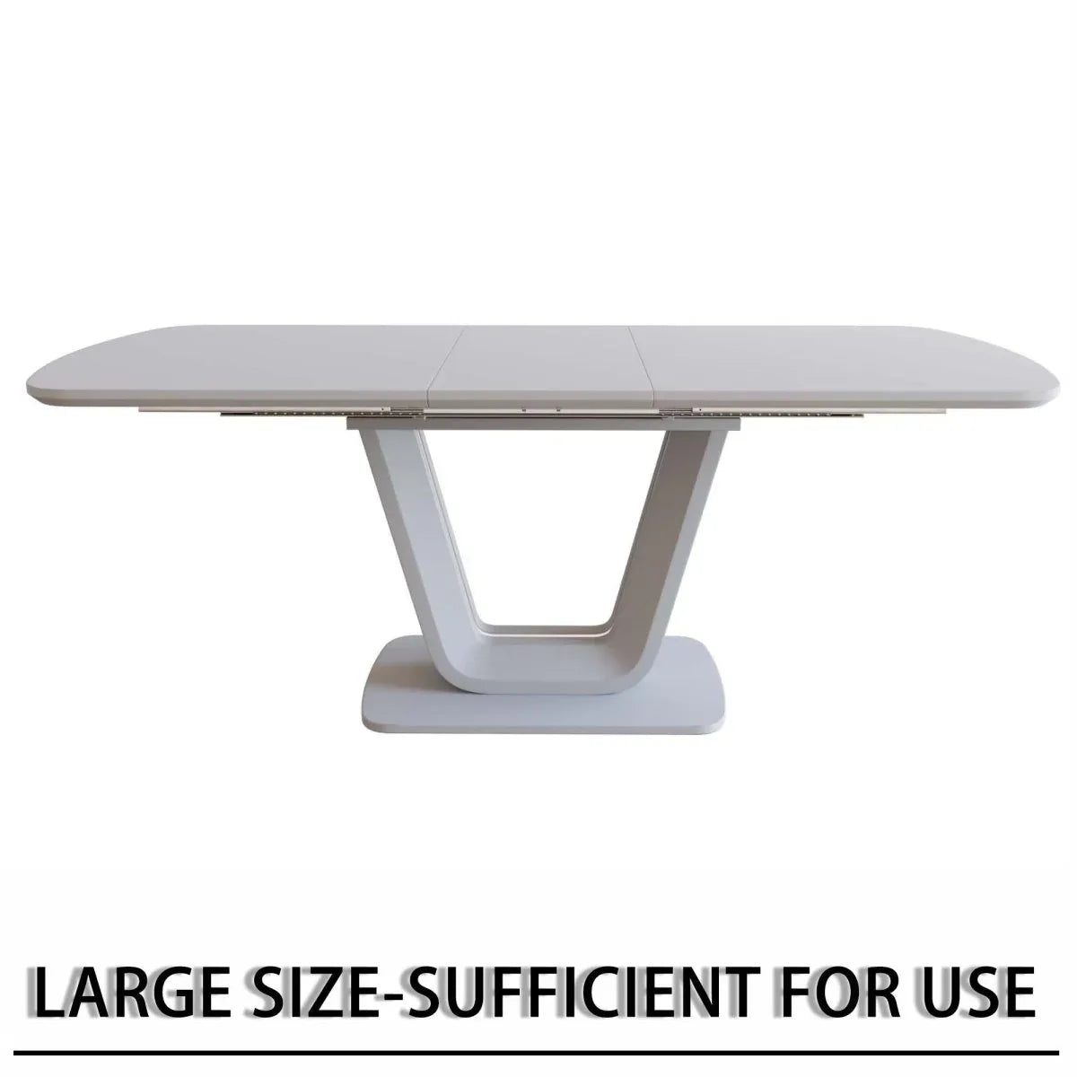 Expandable Modern MDF Dining Table With 4 PU Chairs Set - Omega Lifestyles