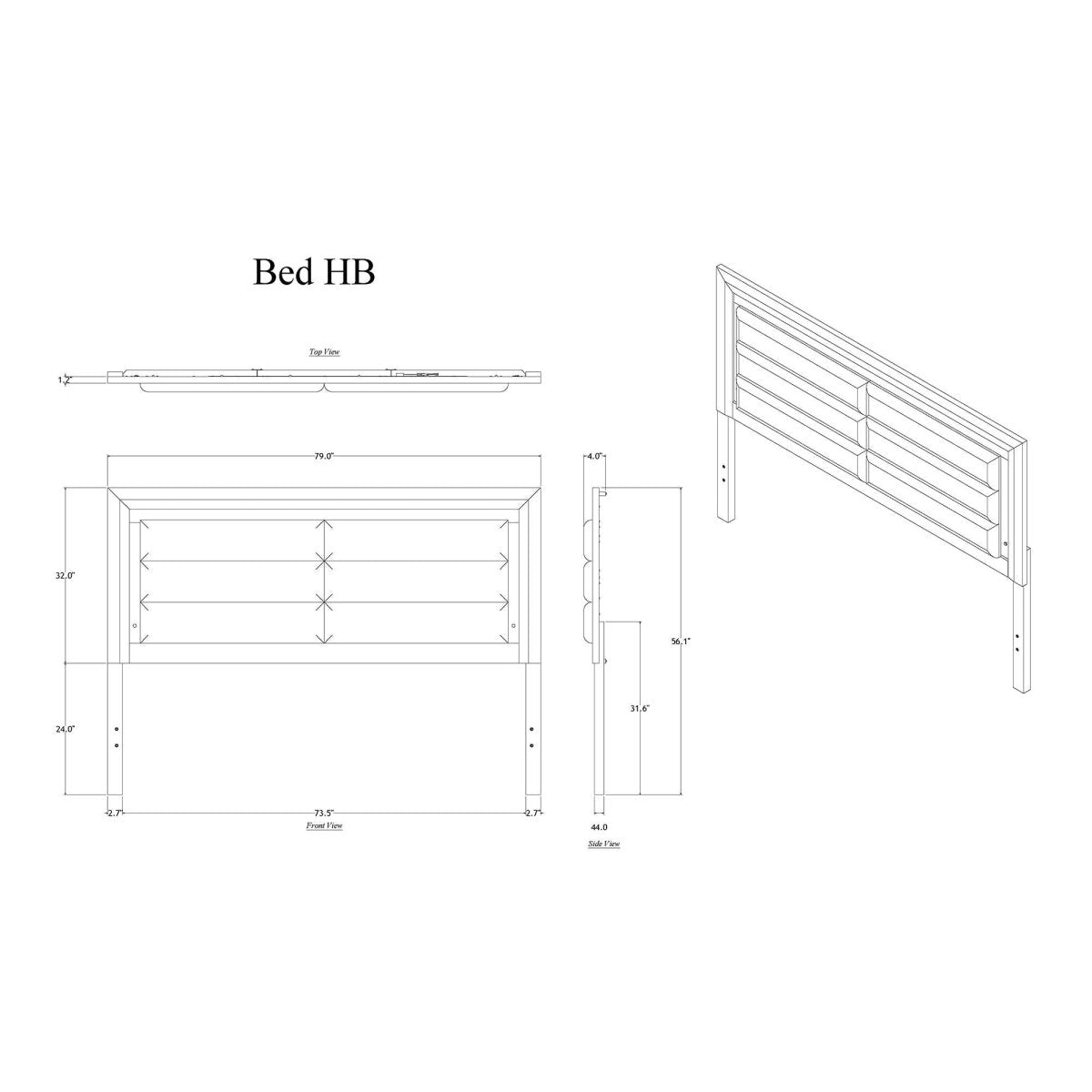 Farmhouse Style Grey Solid Wood King Bed Frame With Storage - Restanew - Omega Lifestyles