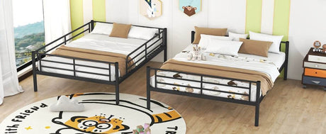 Full XL Over Queen Iron Frame Bunk Bed - Sleep Galleria