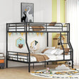 Full XL Over Queen Iron Frame Bunk Bed - Sleep Galleria