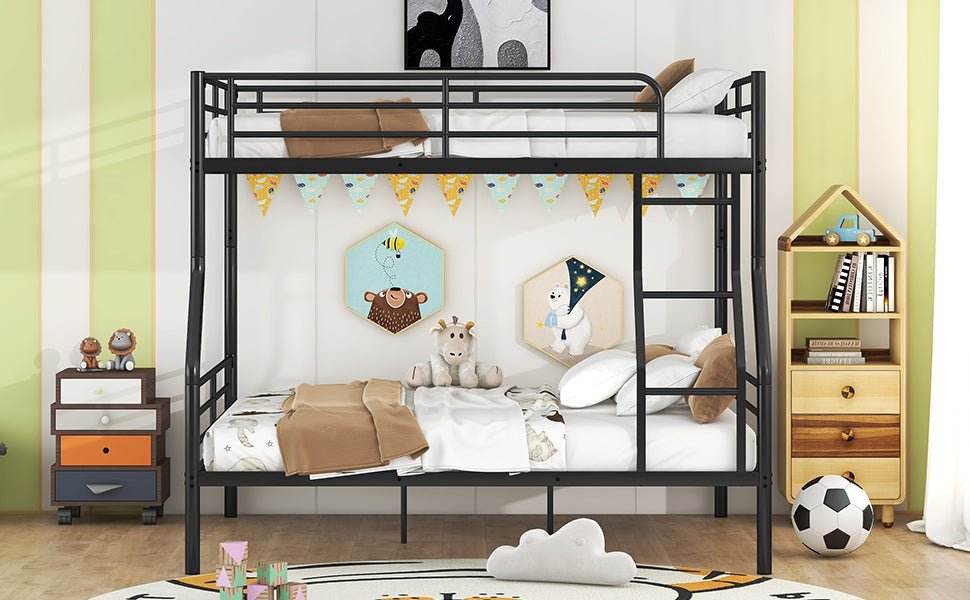 Full XL Over Queen Iron Frame Bunk Bed - Sleep Galleria