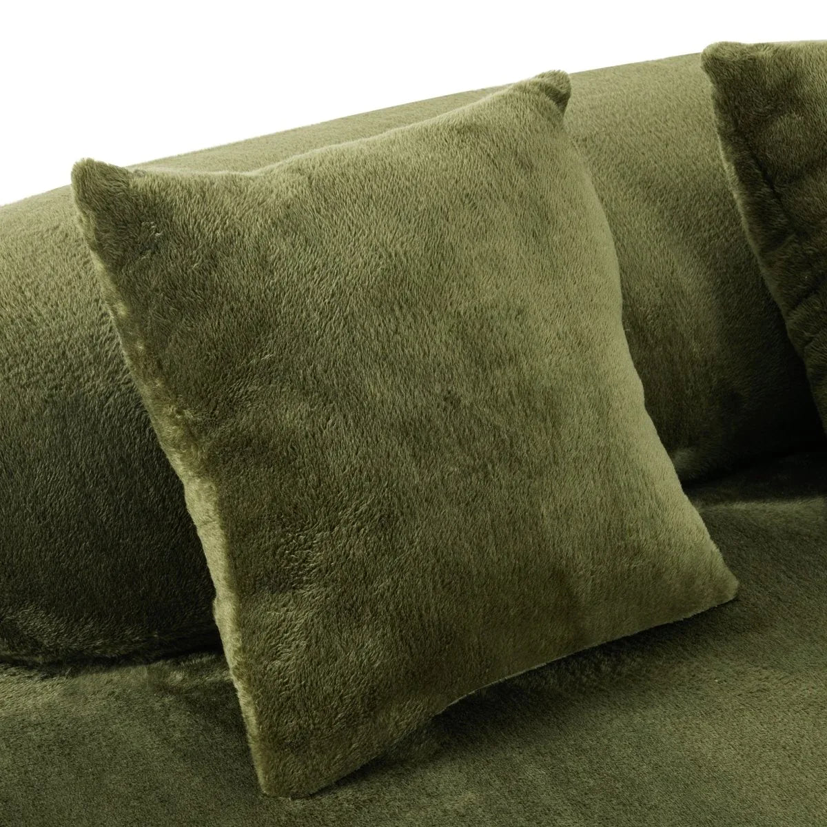 Green Modular Velvet Curved 4-Seat Sofa - Omega Lifestyles