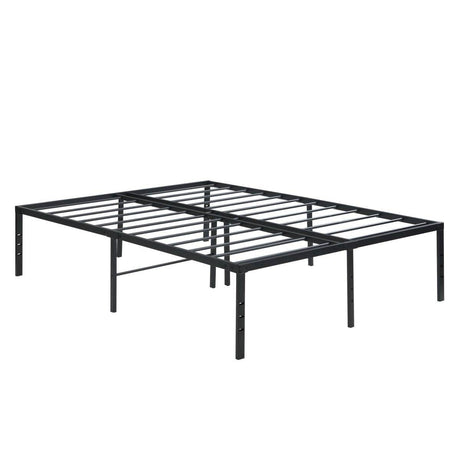 Heavy Duty Queen Metal Bed Frame With Reinforced Slats - Sleep Galleria