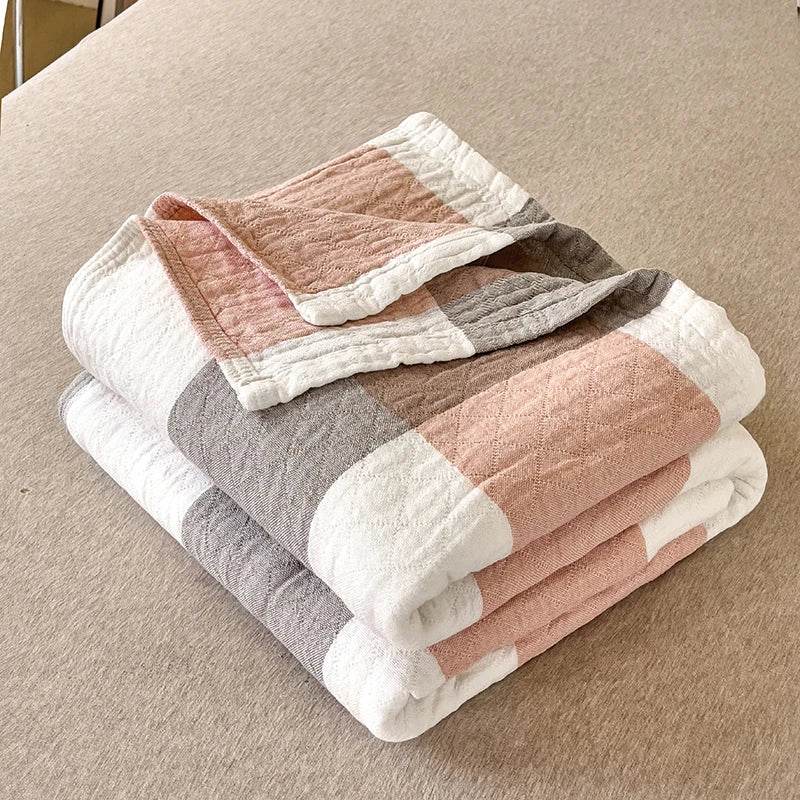 Japanese Style Breathable Cotton Gauze Blanket - Sleep Galleria