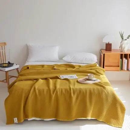 Japanese Style Summer Honeycomb Knit Air Conditioning Blanket - Sleep Galleria