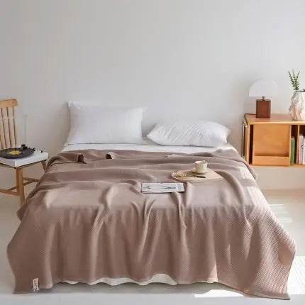 Japanese Style Summer Honeycomb Knit Air Conditioning Blanket - Sleep Galleria