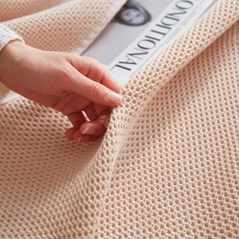 Japanese Style Summer Honeycomb Knit Air Conditioning Blanket - Sleep Galleria