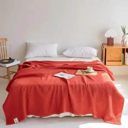 Japanese Style Summer Honeycomb Knit Air Conditioning Blanket - Sleep Galleria