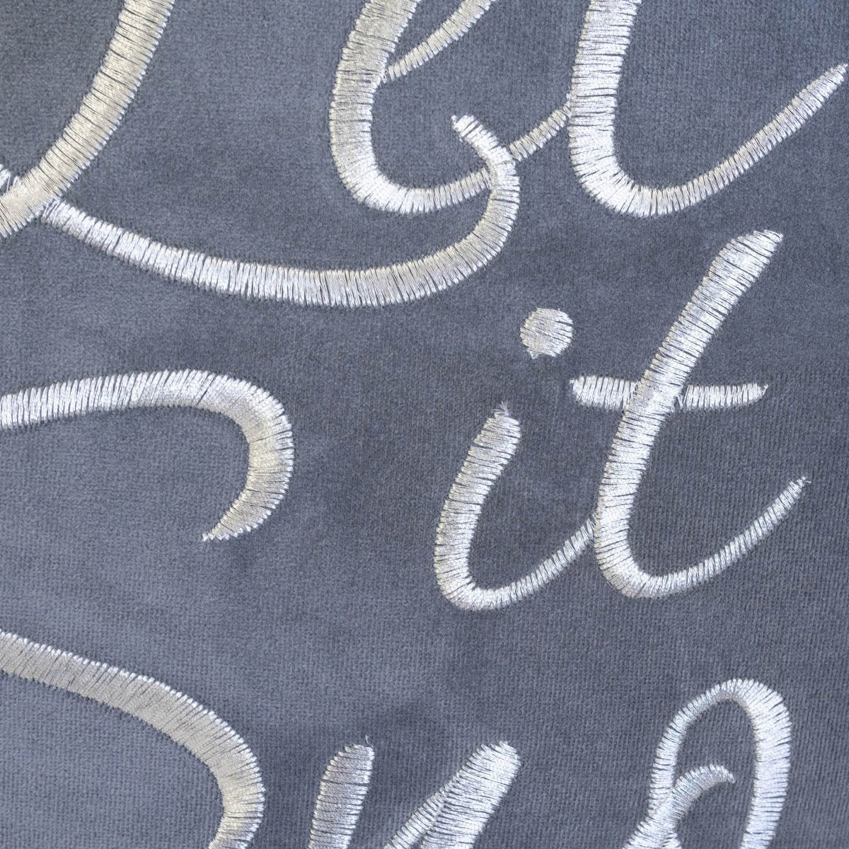 Let It Snow Embroidered 20x20 - Inch Cotton Throw Pillow - Restanew - Omega Lifestyles