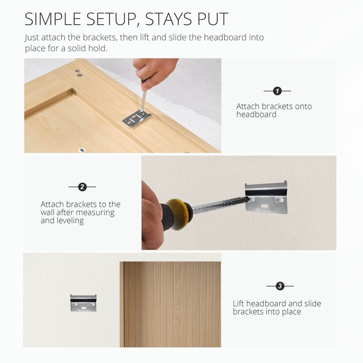 Light Natural Solid Wood Queen Wingback Fluted Panel Headboard - Restanew - Omega Lifestyles