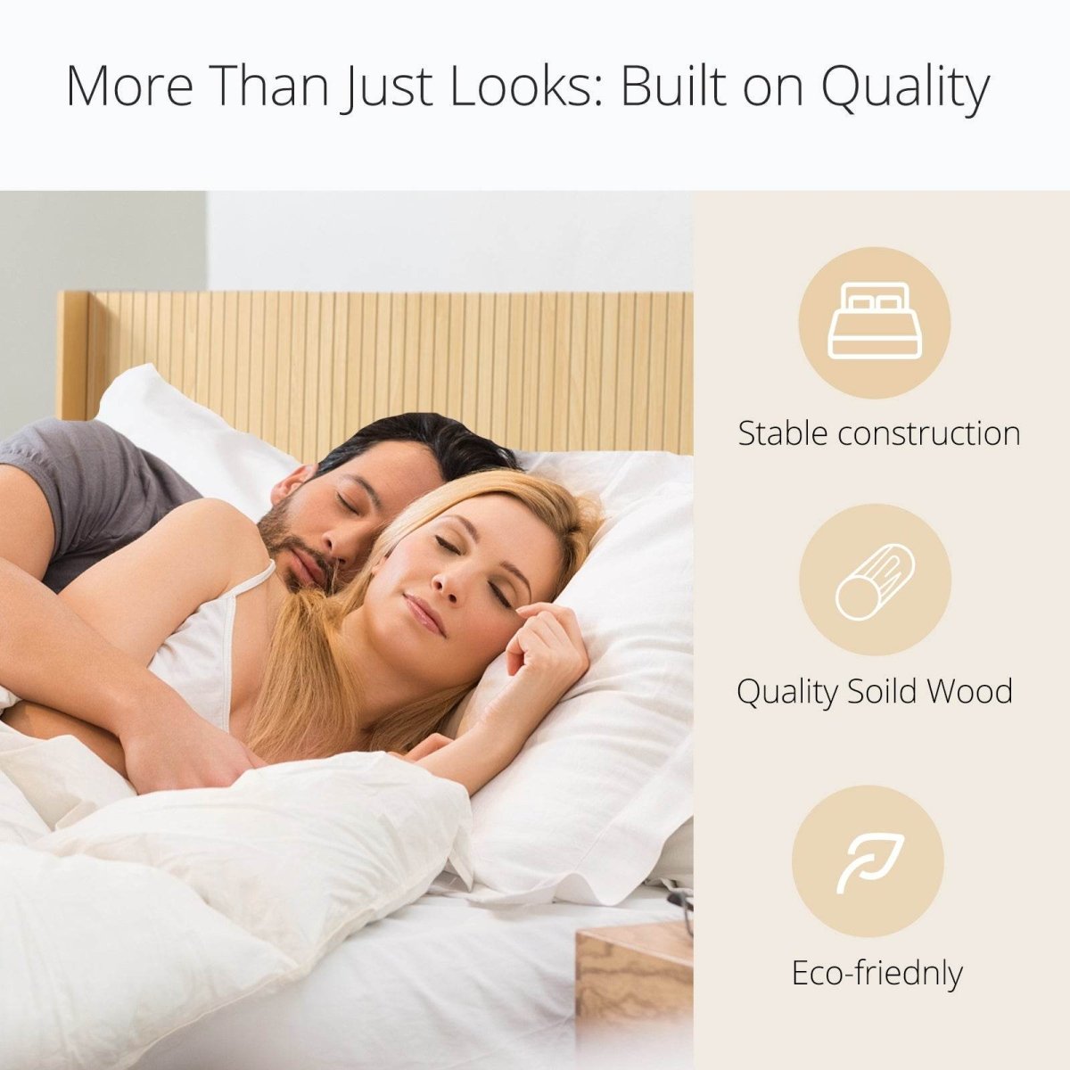 Light Natural Solid Wood Queen Wingback Fluted Panel Headboard - Restanew - Omega Lifestyles