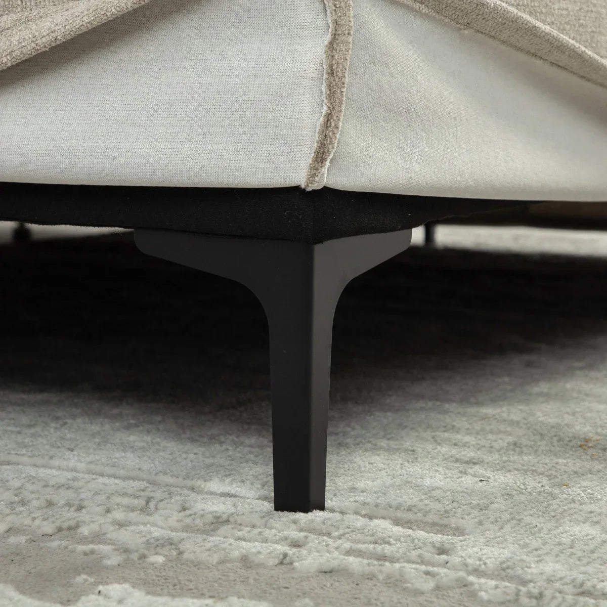 Modern Extra-Large Chenille Linen Sofa Bed With Metal Legs - Omega Lifestyles